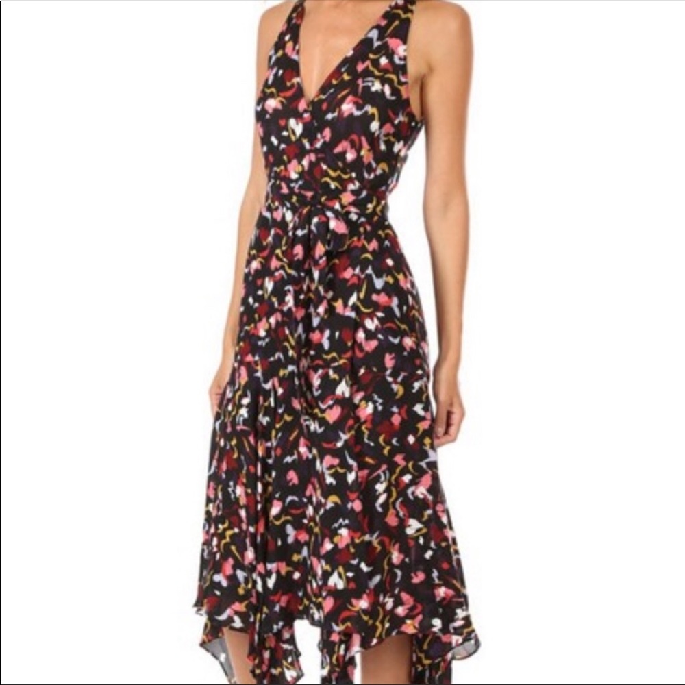 A.L.C Roslyn Silk Multi Print Dress Sz 14 NWT